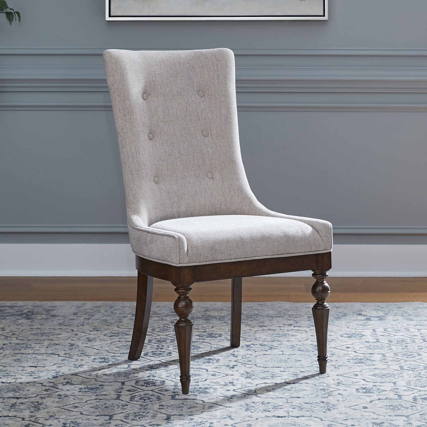 Liberty Furniture Arden Road Fully Upholstered Dining Chairs Set of 2 Cherry - Width 22" x Depth 26" x Height 42"