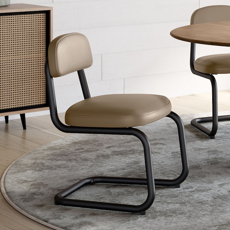 Amisco Flynn Upholstered Dining Chair with Metal Base