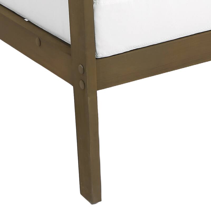 Solid Wood Outdoor Arm Chair Loveseat with Cushion