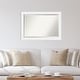 preview thumbnail 2 of 8, Beveled Wood Wall Mirror - Corvino White Frame
