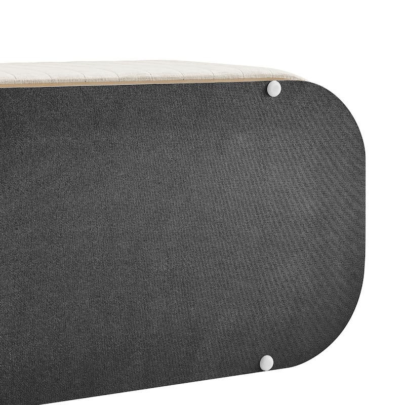 NPD Furniture Clinton Chenille Storage Bench