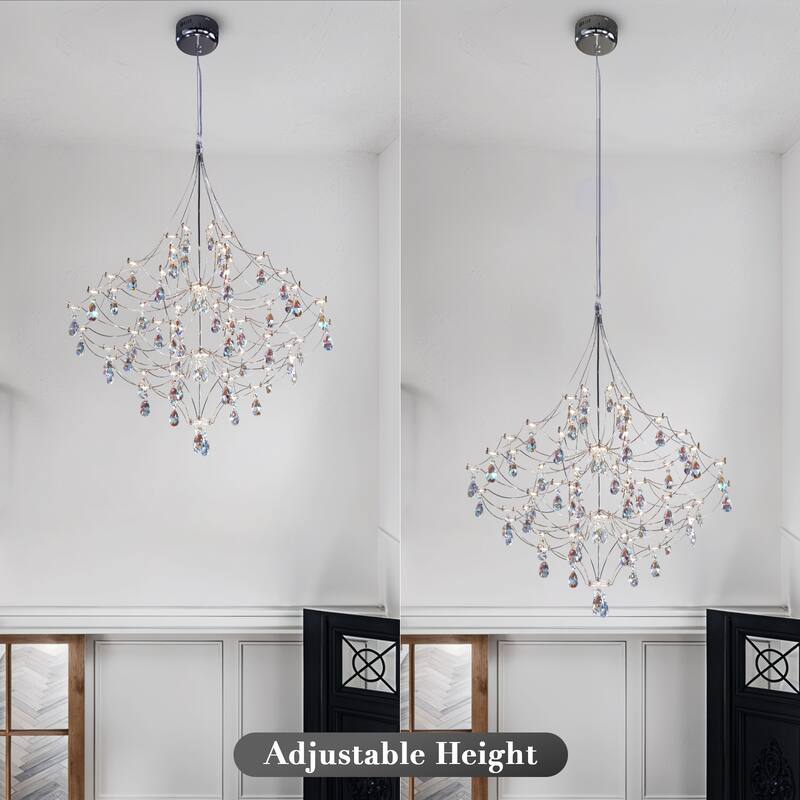 KAYLA Modern Crystal Chandelier - Luxury LED Pendant Ceiling Light