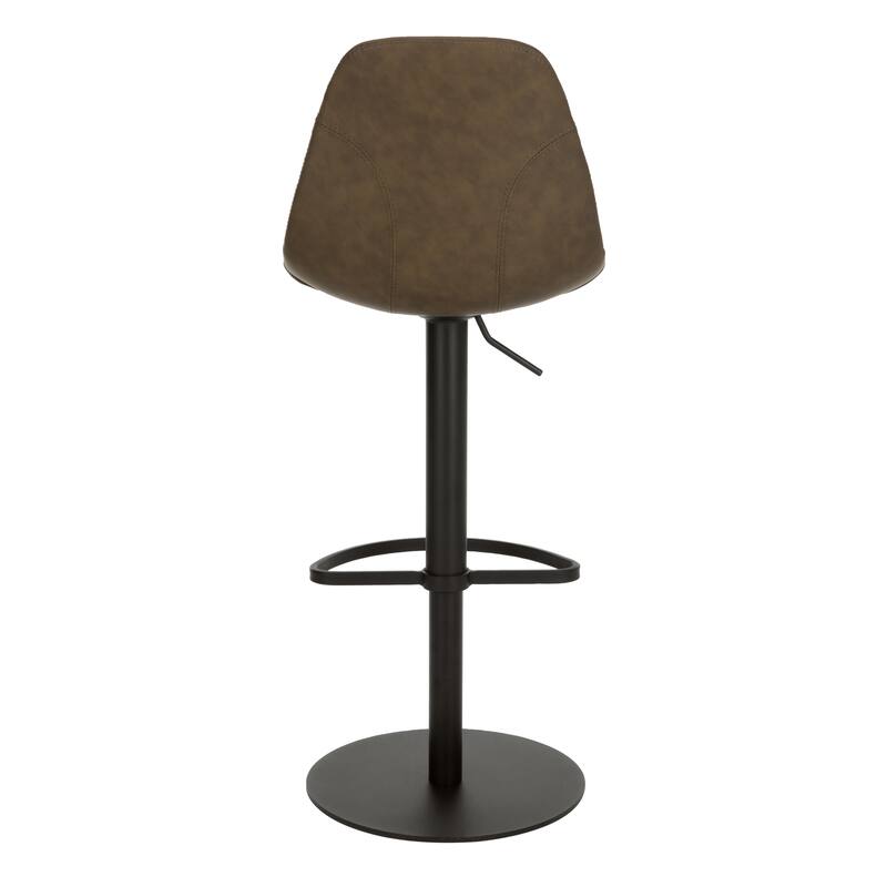 SAFAVIEH Mady Adjustable Swivel Bar Stool - 17.3" x 20" x 33.5-43.5" - 17Wx20Dx44H