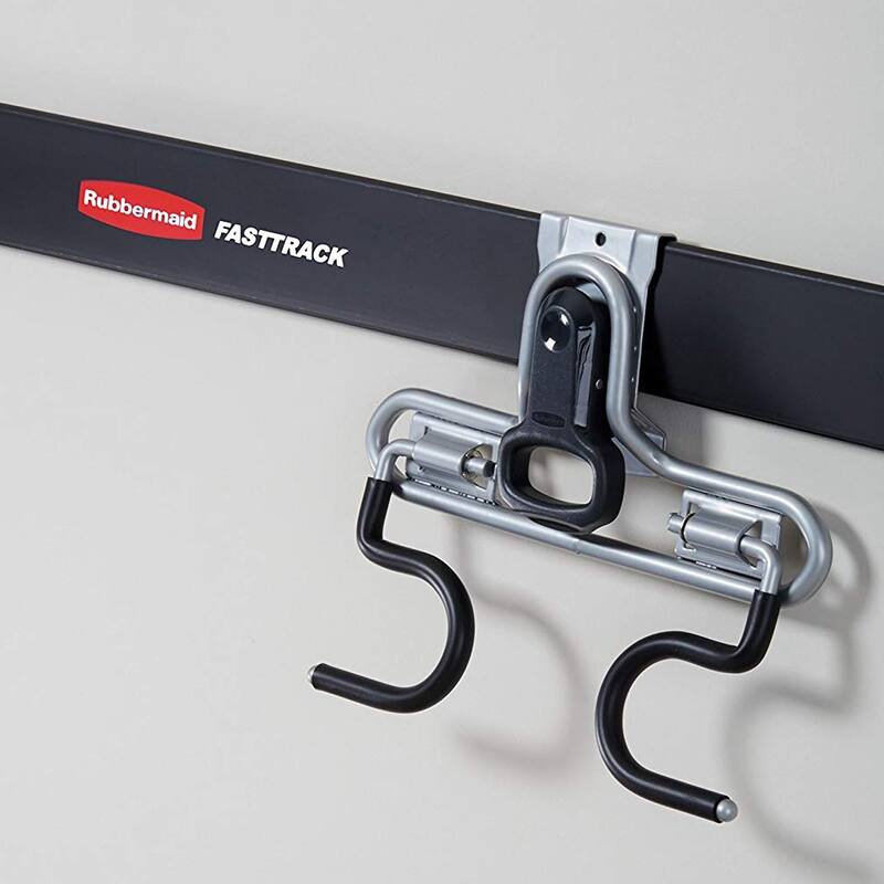 Rubbermaid FastTrack Wall S Hook 2 Handle Tool Storage Organizer Rack (4 Pack) - 1.19