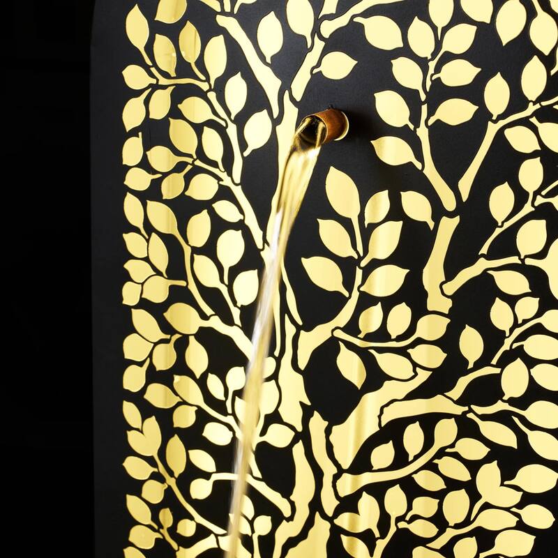 LED Lighted Carved Hollow Waterfall Fountain - 43.25"