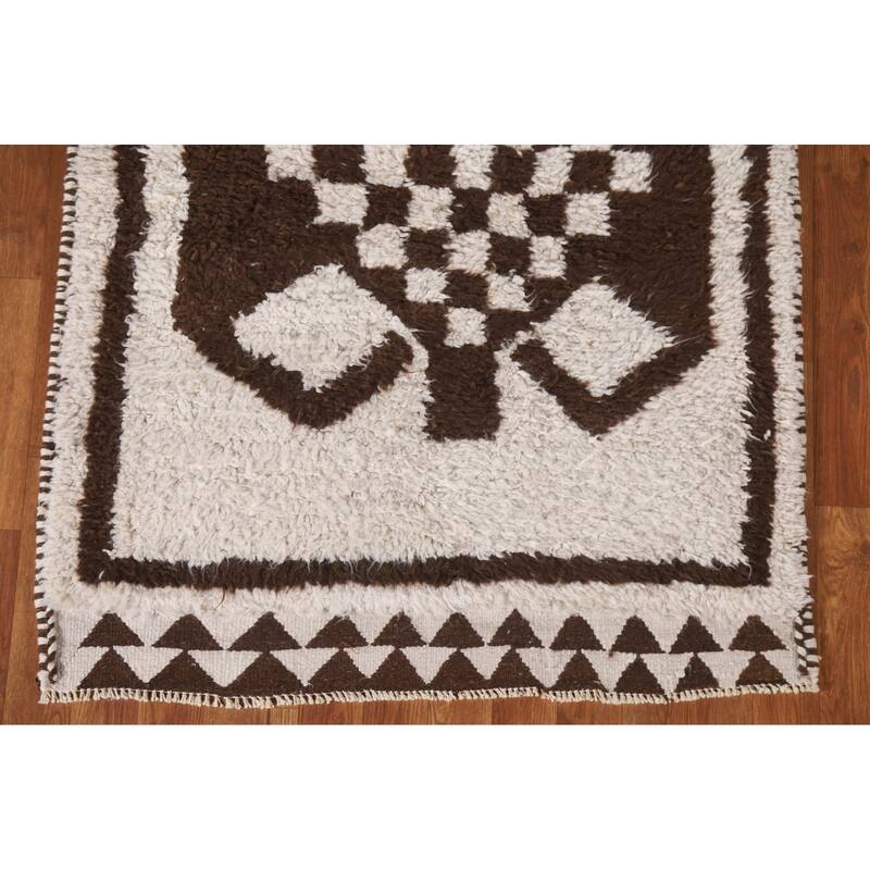 Plush Turkish Anatolian Runner Rug Handmade Wool Carpet - 3'2"x 12'1"