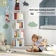 preview thumbnail 19 of 102, 4/5/6 Tiers Round Rotating Bookcase, Revolving Floor Standing Bookshelf Corner Organizer Display