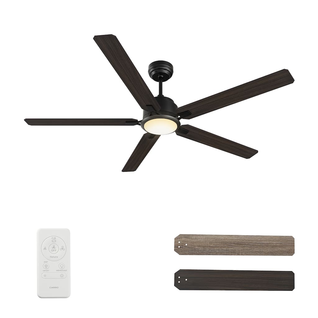 CARRO livingston 60-inch Indoor Ceiling Fan with Dimmable LED Light and Remote - N/A