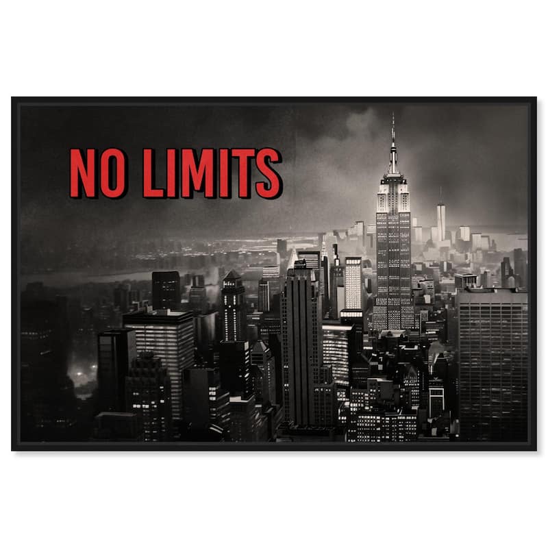 No Limits City Canvas by Art Remedy - Black - 24" x 16"
