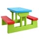 preview thumbnail 9 of 8, Costway 4 Seat Kids Picnic Table w/Umbrella Garden Yard Folding
