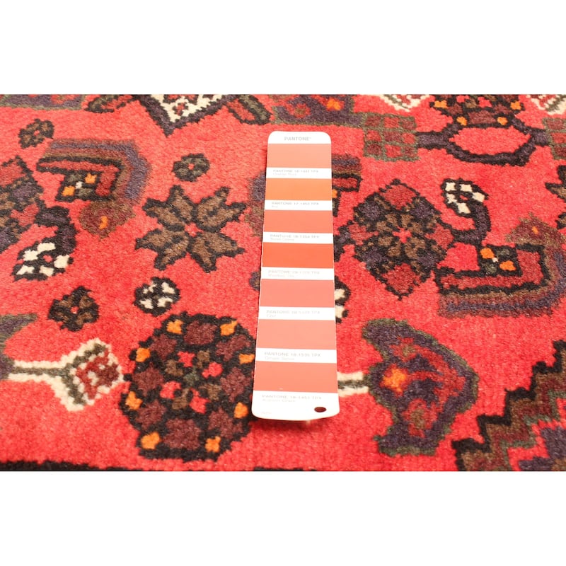 ECARPETGALLERY Hand-knotted Andelz Red Wool Rug - 4'2 x 6'4