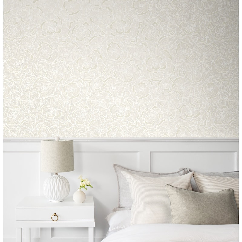 NextWall Camellia Floral Peel and Stick Wallpaper - 20.9 in. W x 18 ft. L