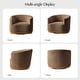 preview thumbnail 60 of 74, HULALA HOME Gema Modern 360°Swivel Chenille Ergonomic Barrel Accent Chair with Solid Wood Legs