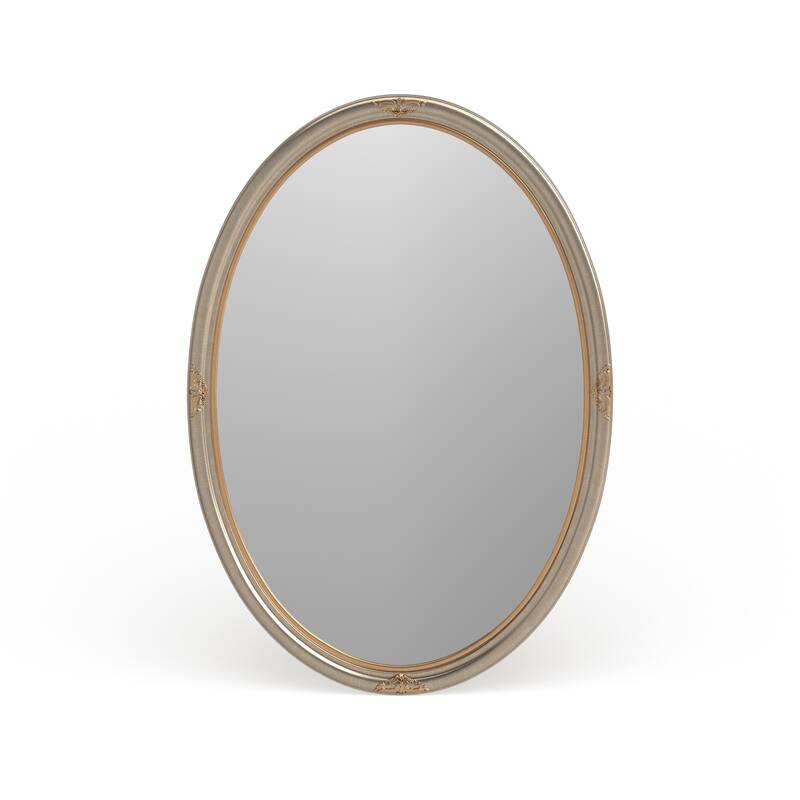 Allan Andrews Gold Wood Framed Oval Carlton Wall Mirror