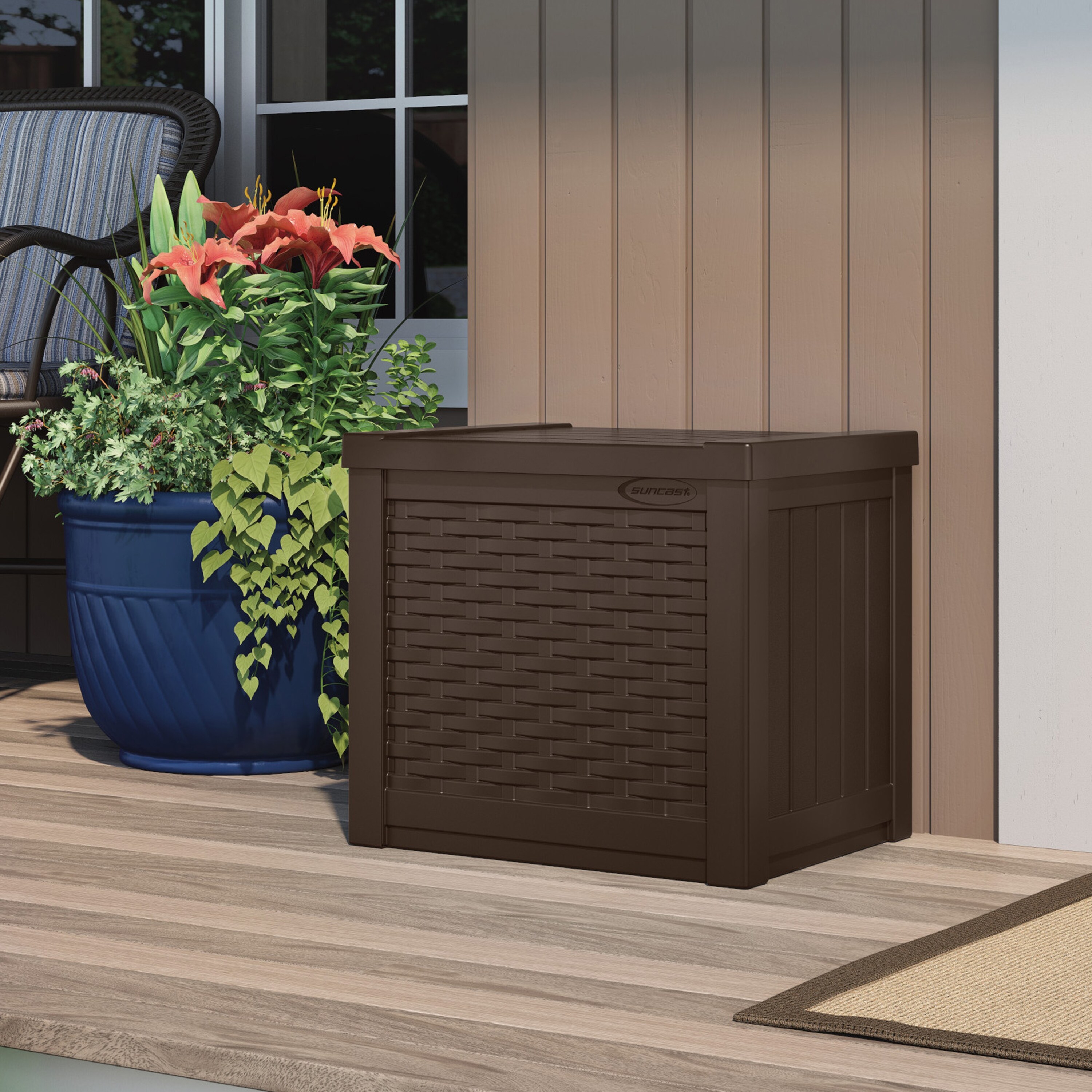 Suncast 22 sales gallon storage