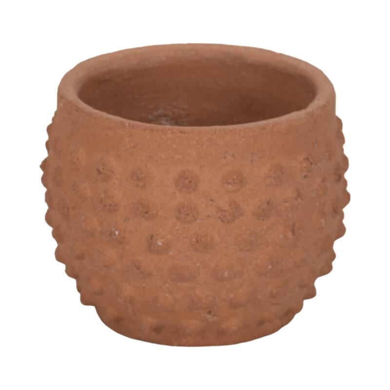 Sagebrook Home 6" Terracotta Bubble Planter, Natural, Round