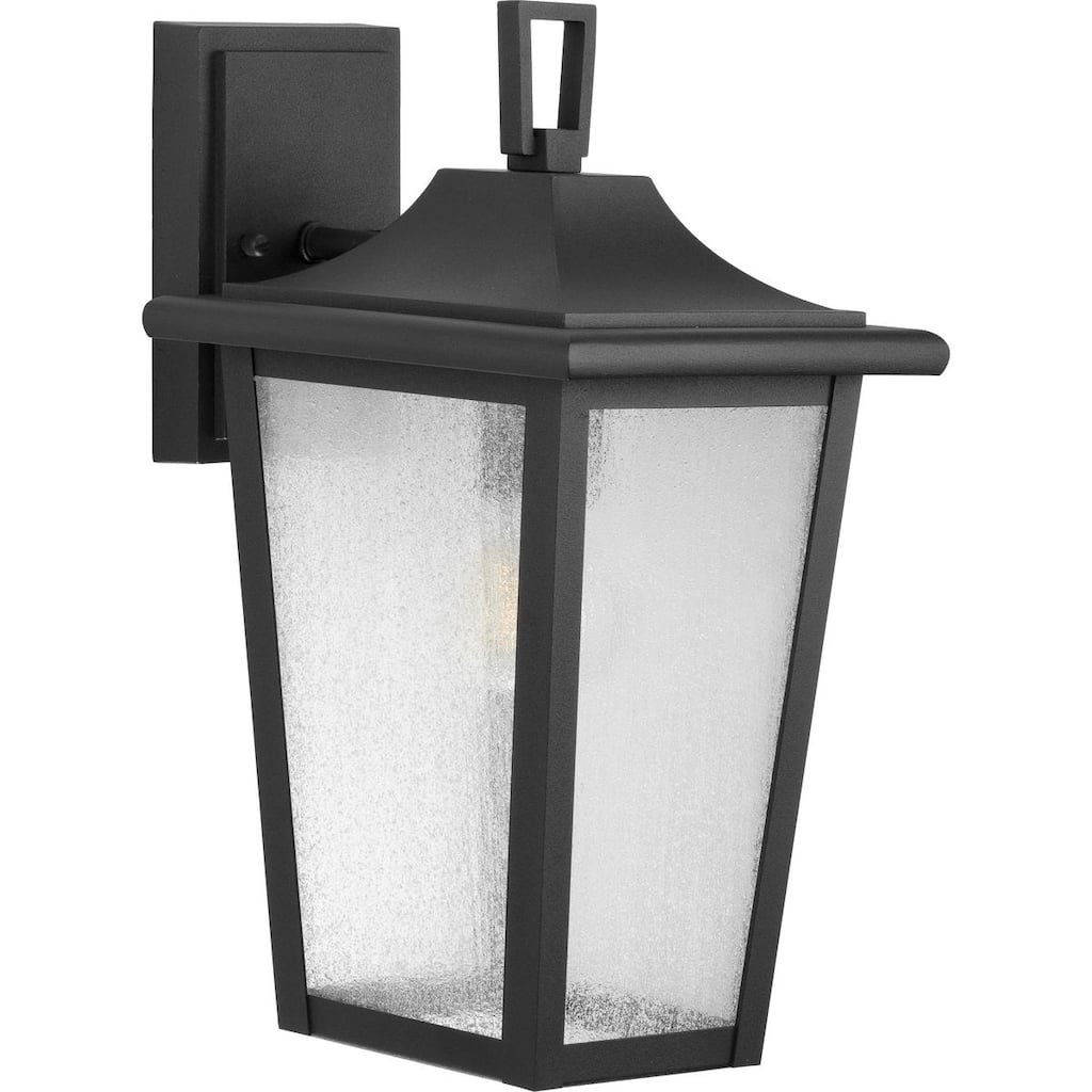 Padgett Collection One-Light Textured Black Outdoor Wall Lantern - 8 in x 9.62 in x 15 in