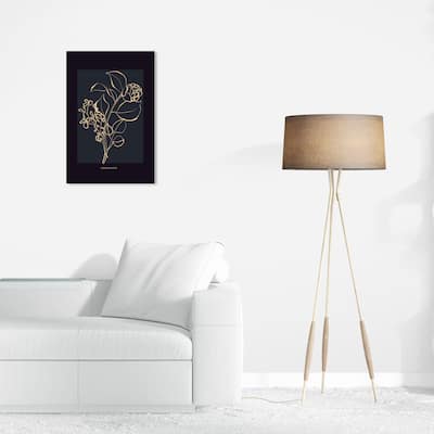 Wynwood Studio Canvas Abstract A Modern Simple Rose Black and Light Gray Modern & Contemporary Wall Art Canvas Print