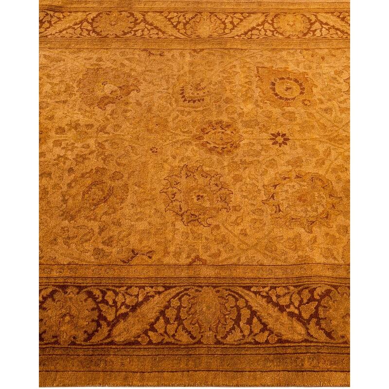 Overdyed, One-of-a-Kind Hand-Knotted Area Rug - Gold - 4' 1" x 6' 1"