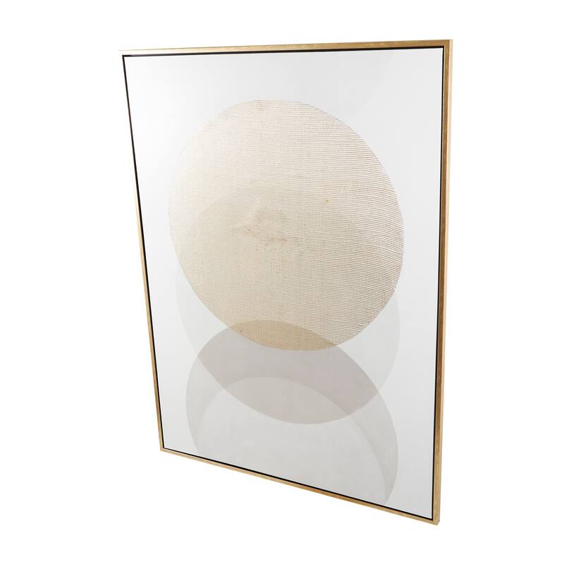 Canvas Abstract Framed Wall Art - Cream - Roche River Decor