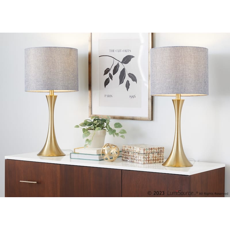 Porch & Den Bakkom 24" Metal Table Lamp (Set of 2)