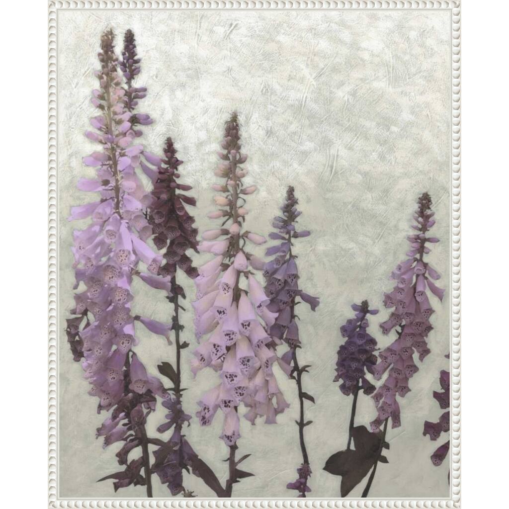 Cloudy Foxgloves No. 2 by Chariklia Zarris Framed Canvas Wall Art Print