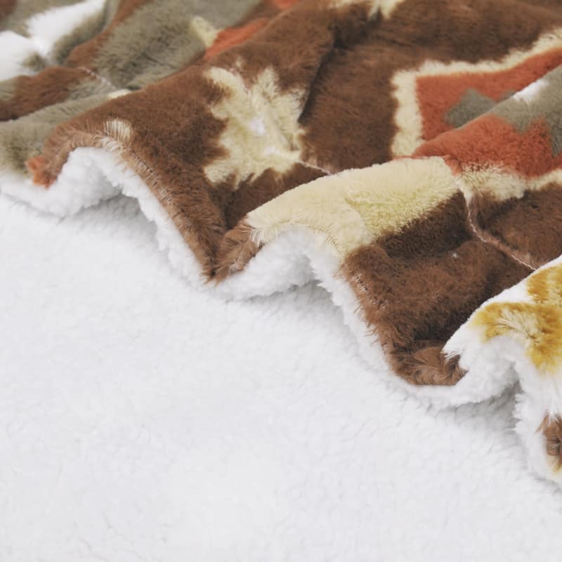 Southwest faux fur comforter