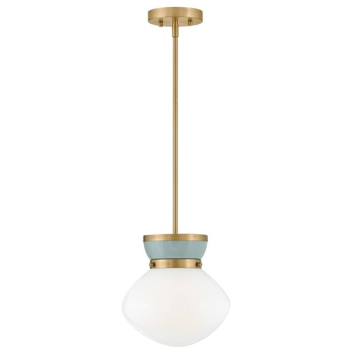 Lark 83607 Lucy 10" Wide Mini Pendant with Cased Opal Glass