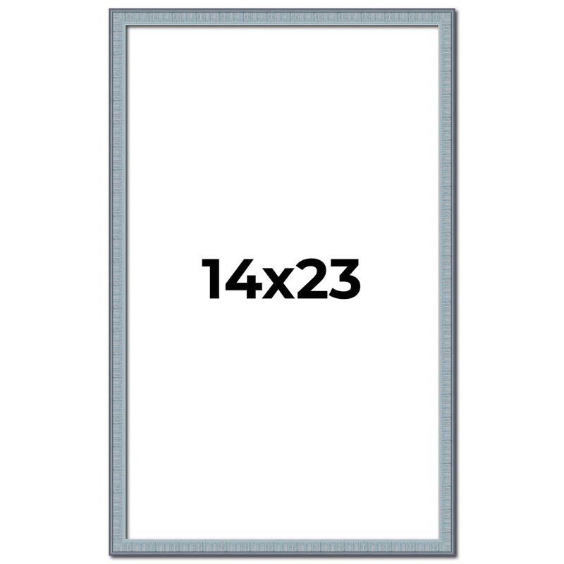 14x23 Frame Rustic Sky Blue Solid Wood Picture Frame | 0.75 Inch