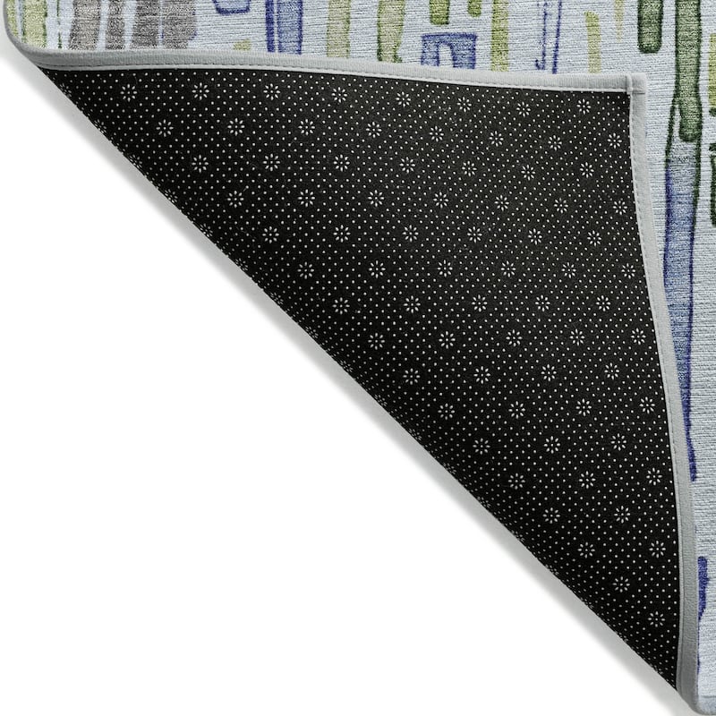 HomeRoots Striped Modern Rectangle Outdoor Rug