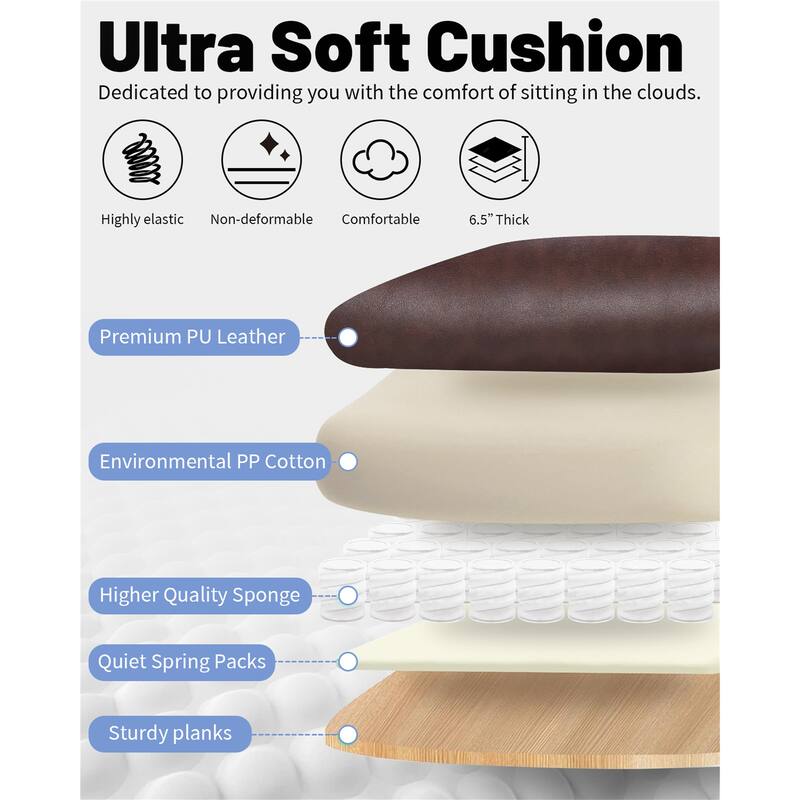 High Back Executive Desk Chair with Pocket Spring Cushion