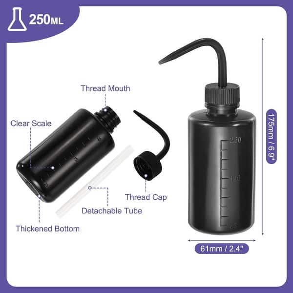 12 Pcs 8oz Lab Squeeze Bottle 250ml Plastic Safety Wash Bottles Bed