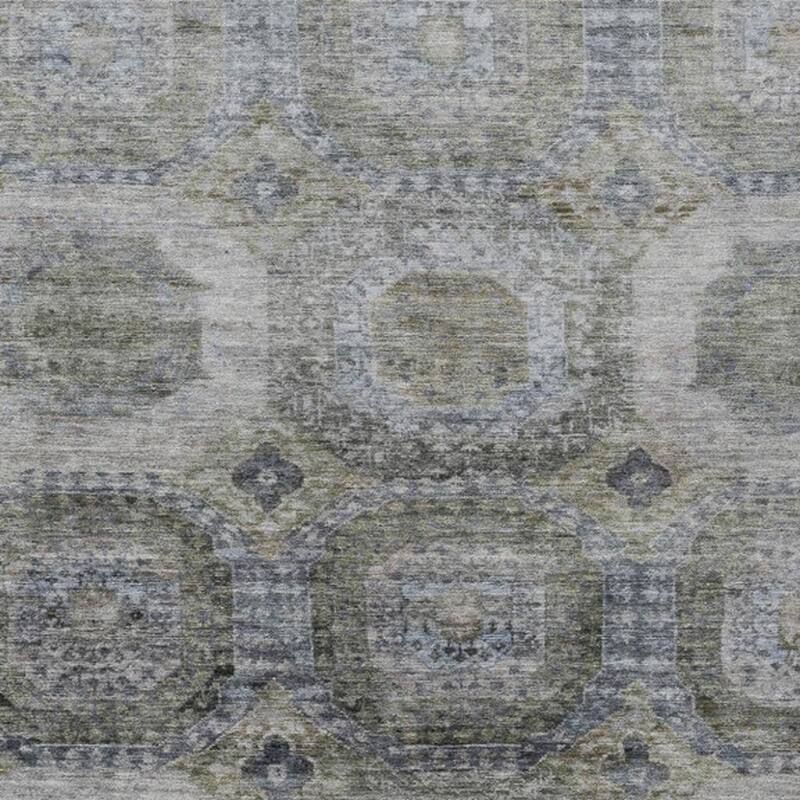 HomeRoots Medallion Transitional Rectangle Outdoor Rug