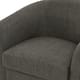 Modern Swivel Barrel Chair with Nailhead Trim