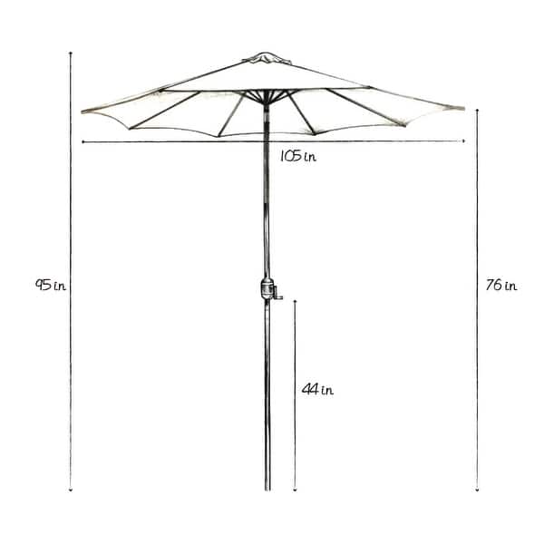 dimension image slide 1 of 2, Maypex 9-foot Solar Led Lighted Patio Umbrella