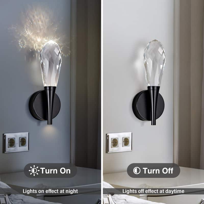 KAYLA 12 in. 1-Light Modern Gold LED Wall Sconce