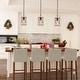 preview thumbnail 4 of 12, Farmhouse 1-Light Rustic Wood Cylinder Island Pendant Lights for Dining Room - 6'' L x 6'' W x 11'' H