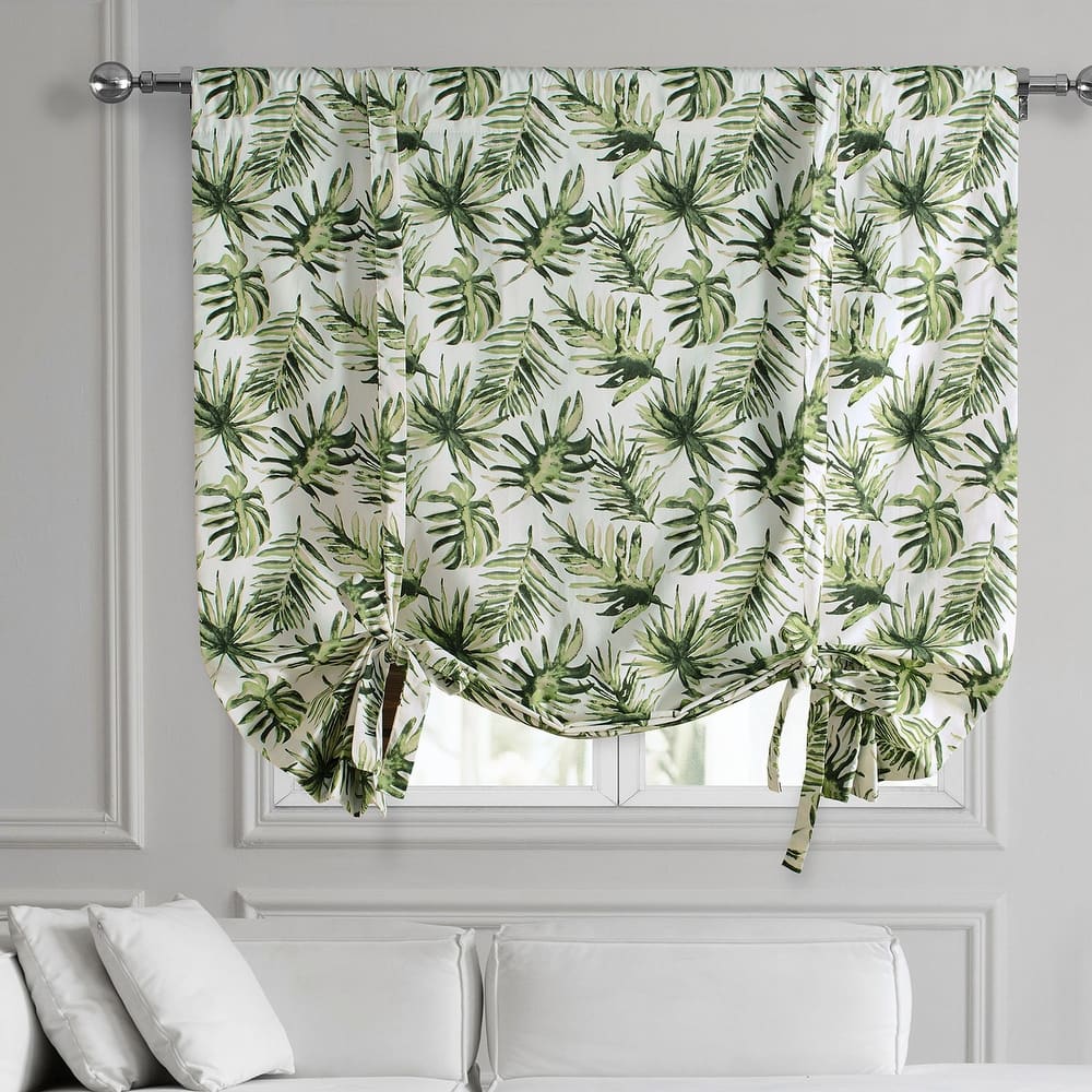 Exclusive Fabrics Artemis Printed Cotton Tie-Up Window Shade (1 Panel)