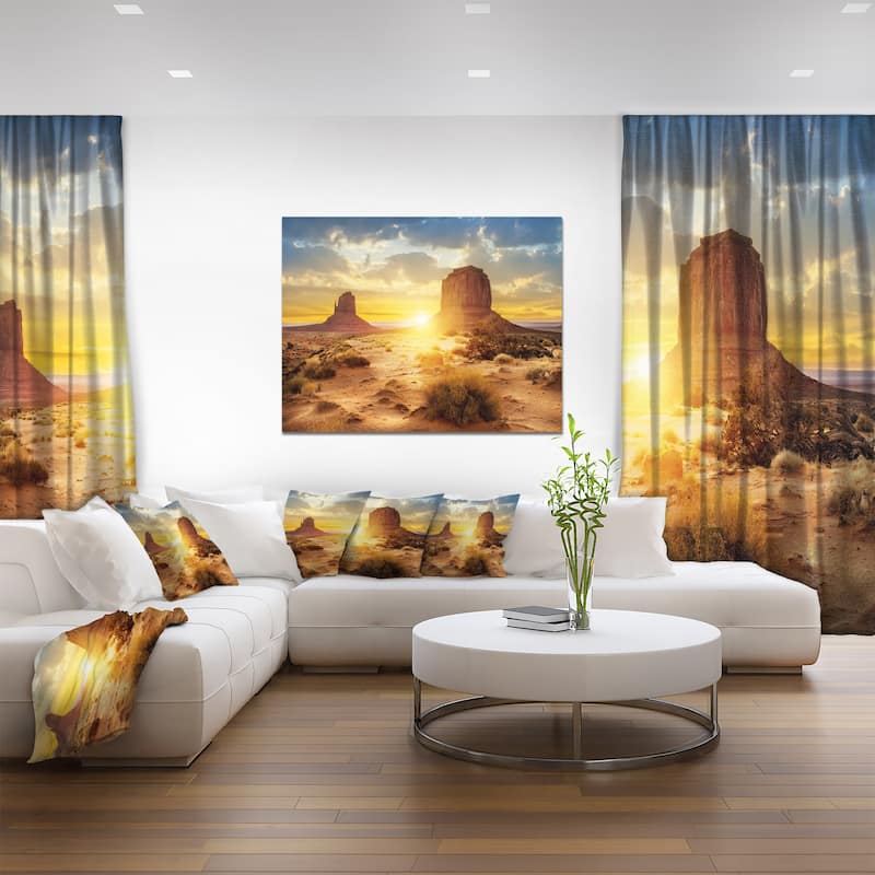 Designart Monument Valley at Sunset Landscape Canvas Art Print - Multi ...