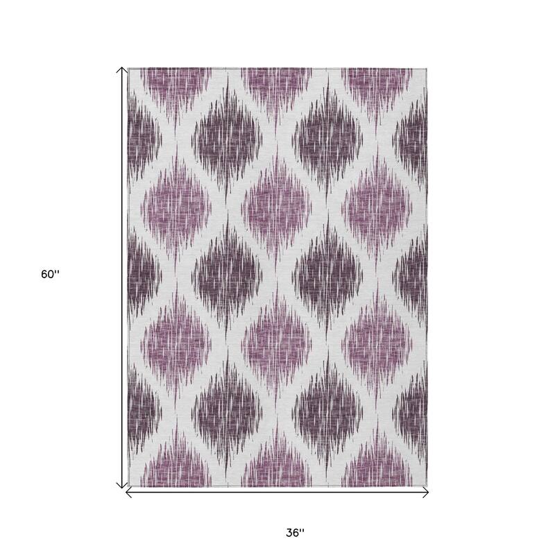 HomeRoots Ikat Transitional Rectangle Outdoor Rug