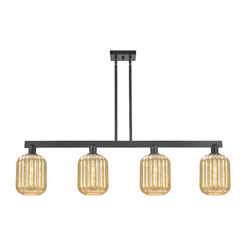 Innovations Lighting 716-4I-13-48 Preston Linear Cylinder Preston 4 - Matte Black / Mercury