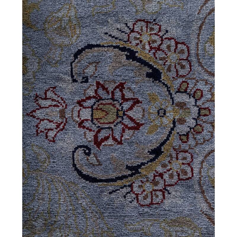Overdyed One-of-a-Kind Hand-Knotted Area Rug - Gray - 9' 1" x 12' 1"