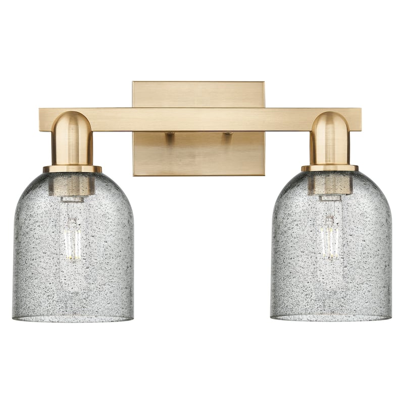 Innovations Lighting 716-2W-11-16 Caledonia Vanity Caledonia 2 Light - Champagne Bronze / Charcoal