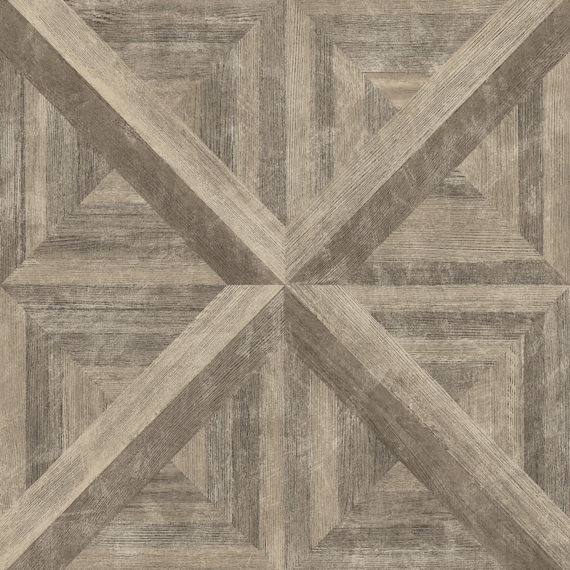 A-Street Prints Carriage Brown Geometric Wood Wallpaper
