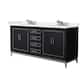 Option Black / White Quartz Top / Brushed Nickel Hardware
