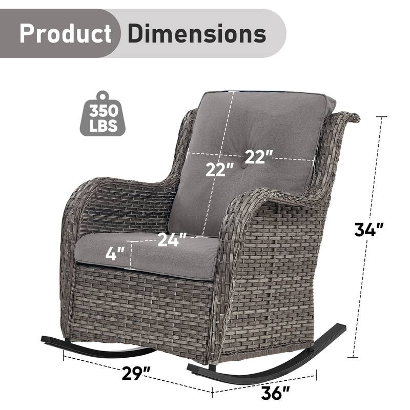 Outdoor Rocking Chair Rattan Rocker Chairs
