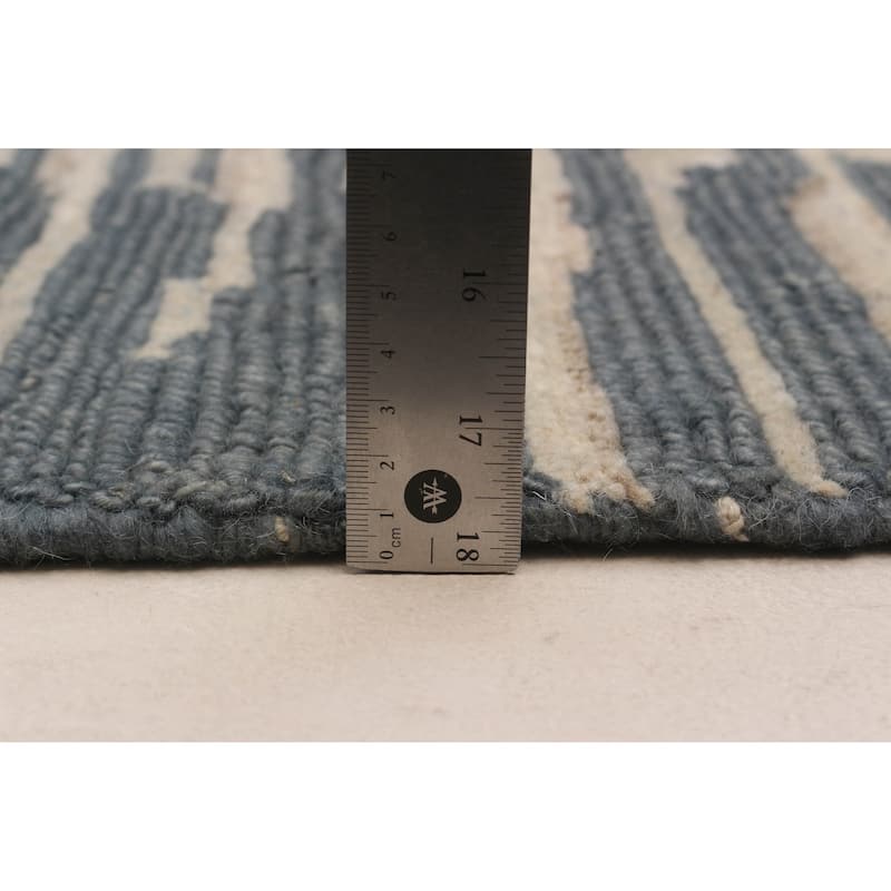 ECARPETGALLERY Hand-knotted Tangier Grey Wool Rug - 6'7 x 9'10