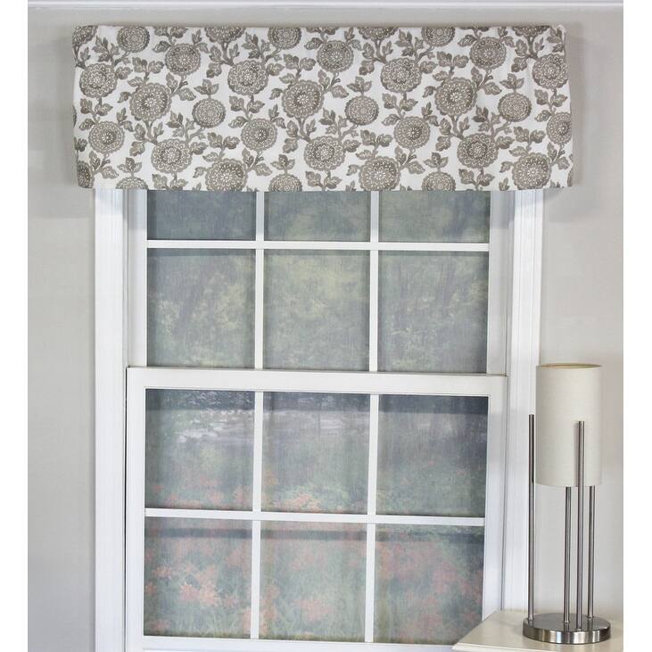 RLF Home Quality Tibit Flower Tailored Valace - 50x14 - Grey