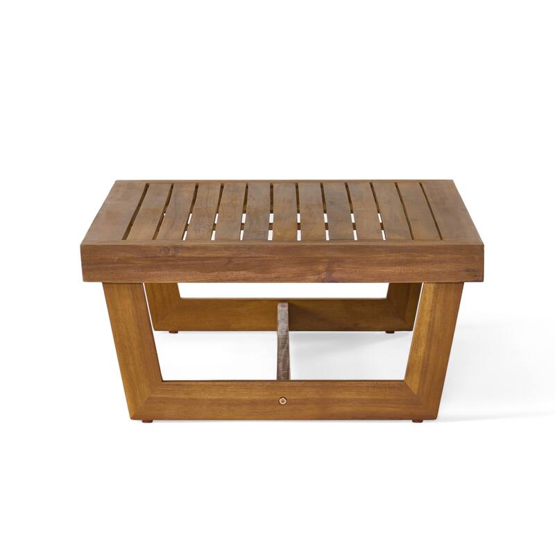 Christopher Knight Home - Sherwood Acacia Outdoor Patio Sofa with Coffee Table Set