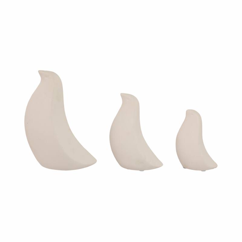 Stoneware Ceramic Bird Decorative Object Abstract Modern (Set of 3)